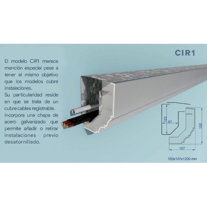 CUBRE CABLES PARA FACHADAS REGISTRABLESDE SATE CIR1