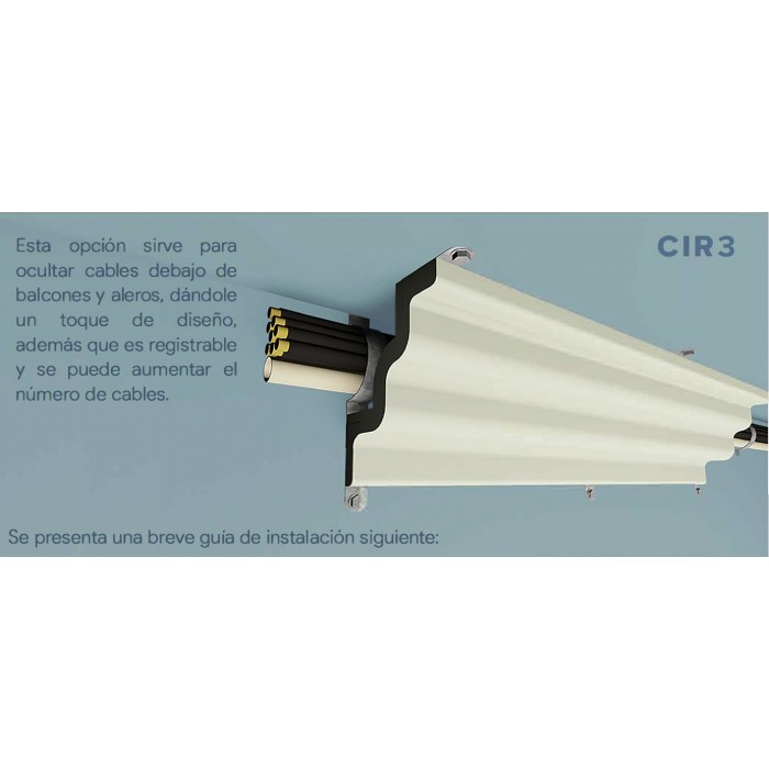 CUBRE CABLES PARA FACHADAS REGISTRABLESDE SATE CIR3