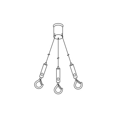 Kit de suspensión isla 3 volantes