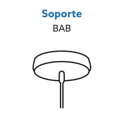 Roseta BAB - Ø 100 mm Negro